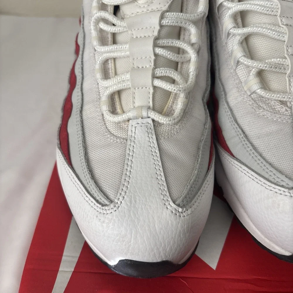 Nike Air Max 95 Essential White‎ Varsity Red Size 13 black Swoosh